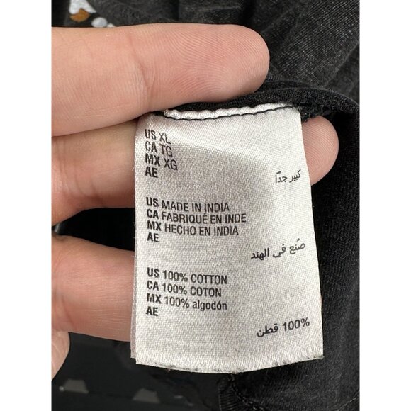 INC international Concept Graphic Tiger V-neck Shirt XL Washed Black (X7) - Picture 6 of 7